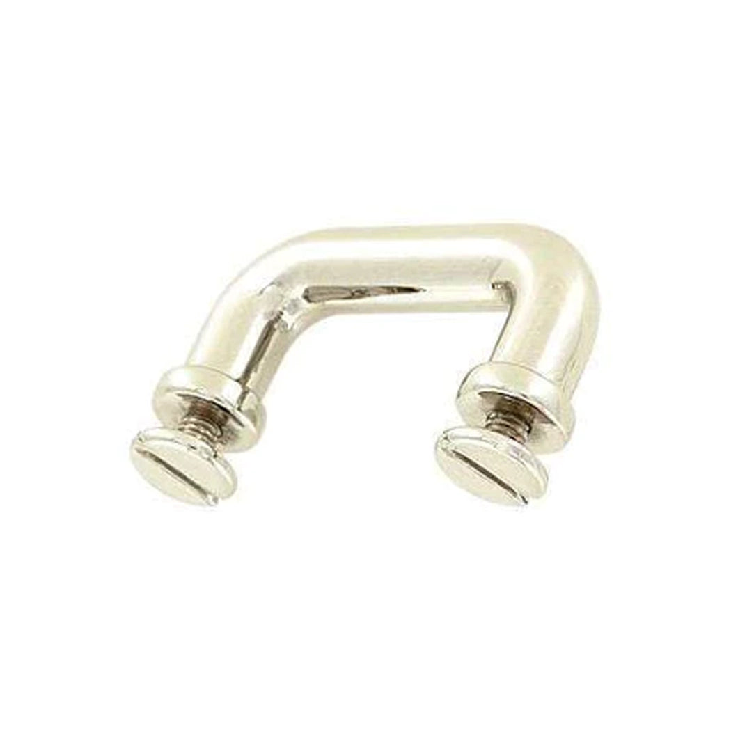 1 1/4" Shiny Nickel, Handle Loop, Screw in Bottom, Zinc Alloy