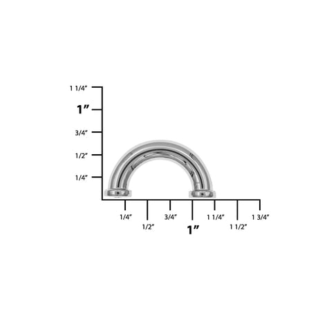 1 1/4" Nickel, Padlock Keeper, Handle Loop, Zinc Alloy