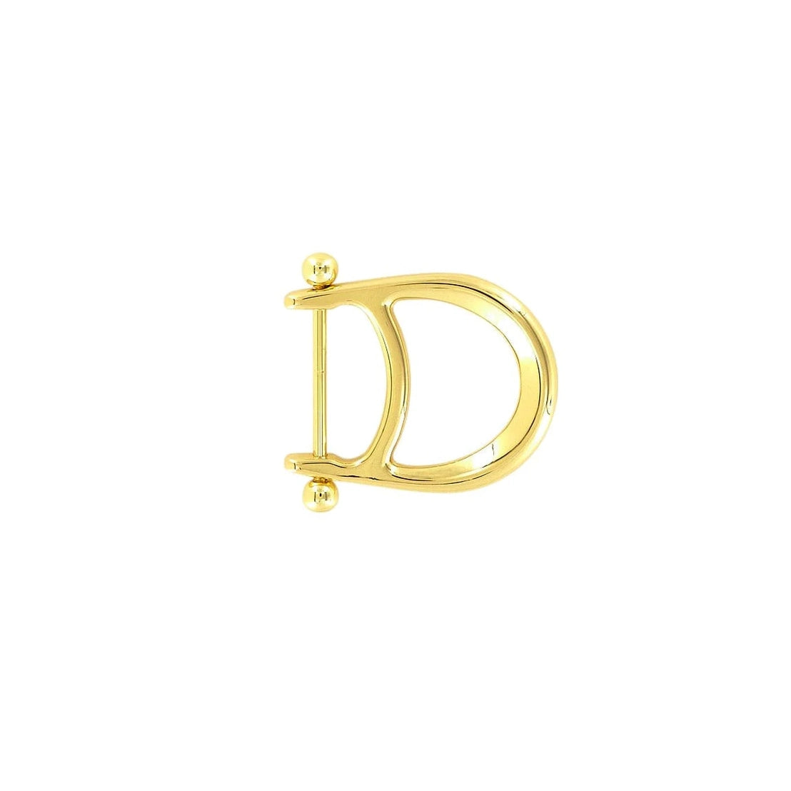 1 1/4" Shiny Gold, Horseshoe D Ring with Screw-In Pin, Zinc Alloy