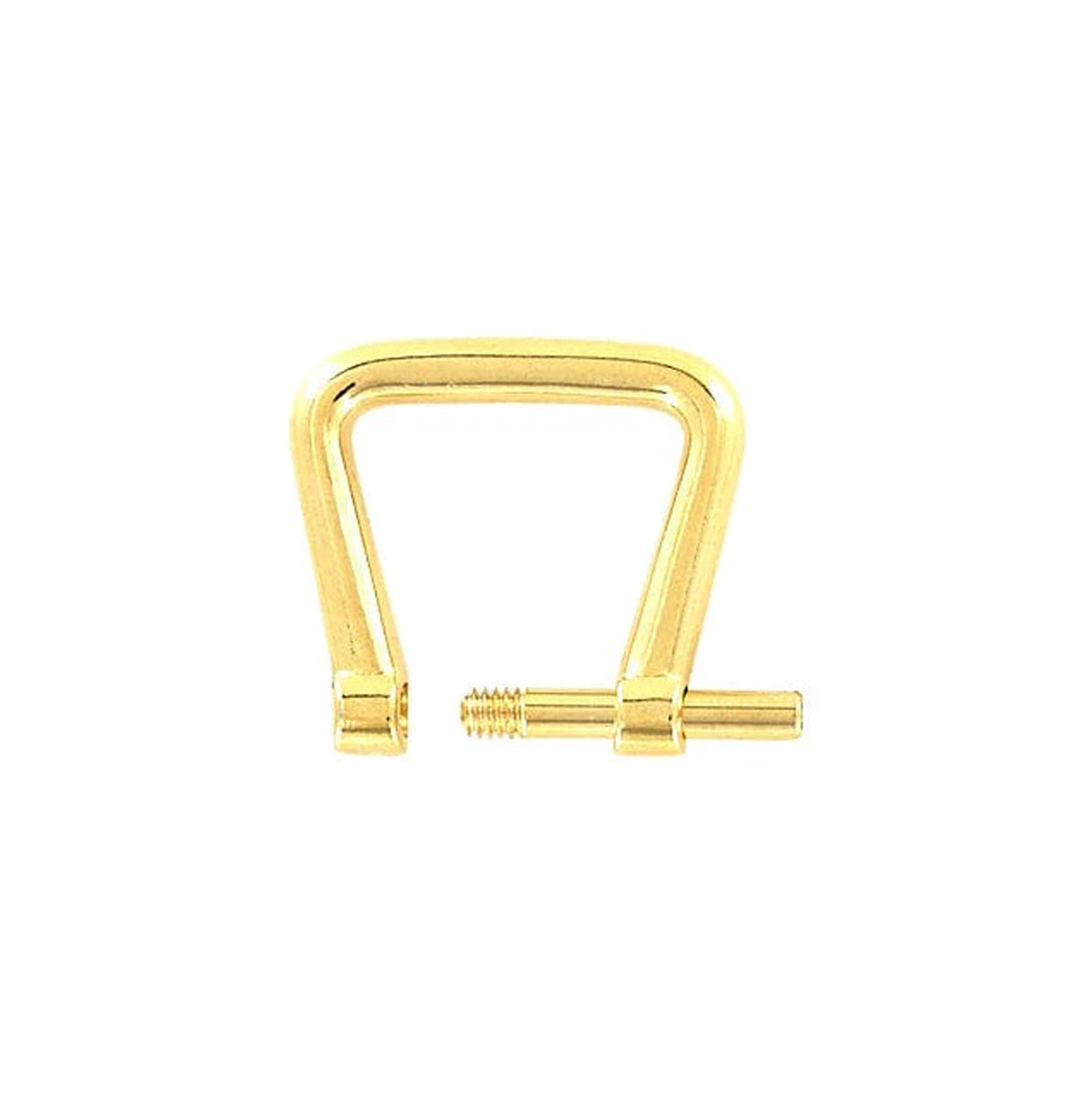 1/2" Gold, Horseshoe Ring with Screw-In Pin, Zinc Alloy