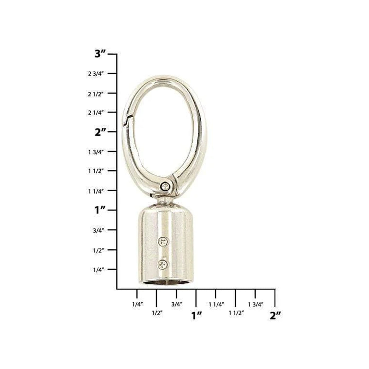 1/2" Nickel, Tassel Cover with Swivel Snap, Zinc Alloy