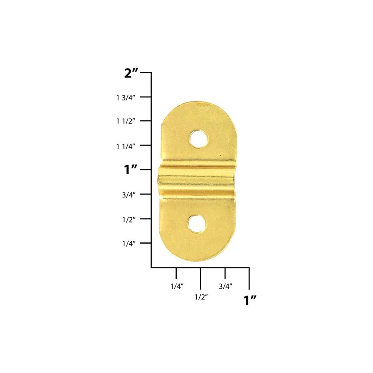 1/4" Brass, D-Ring Mounting Bracket, Steel