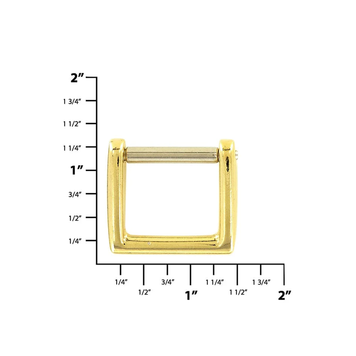 1" Gold, Handle Loop with Spring Pin, Zinc Alloy