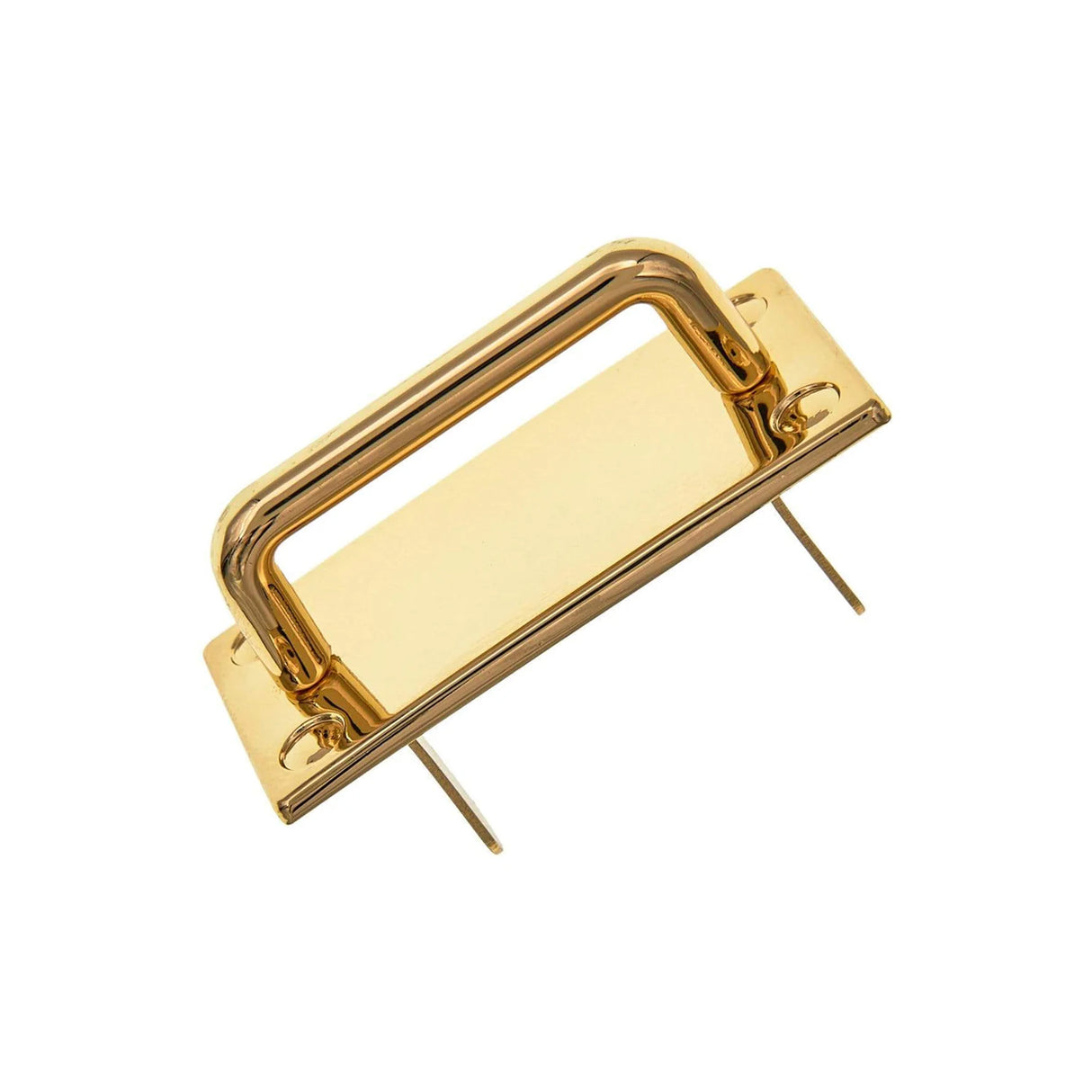 1" Shiny Gold, Strap Handle Loop with Prongs, Zinc Alloy