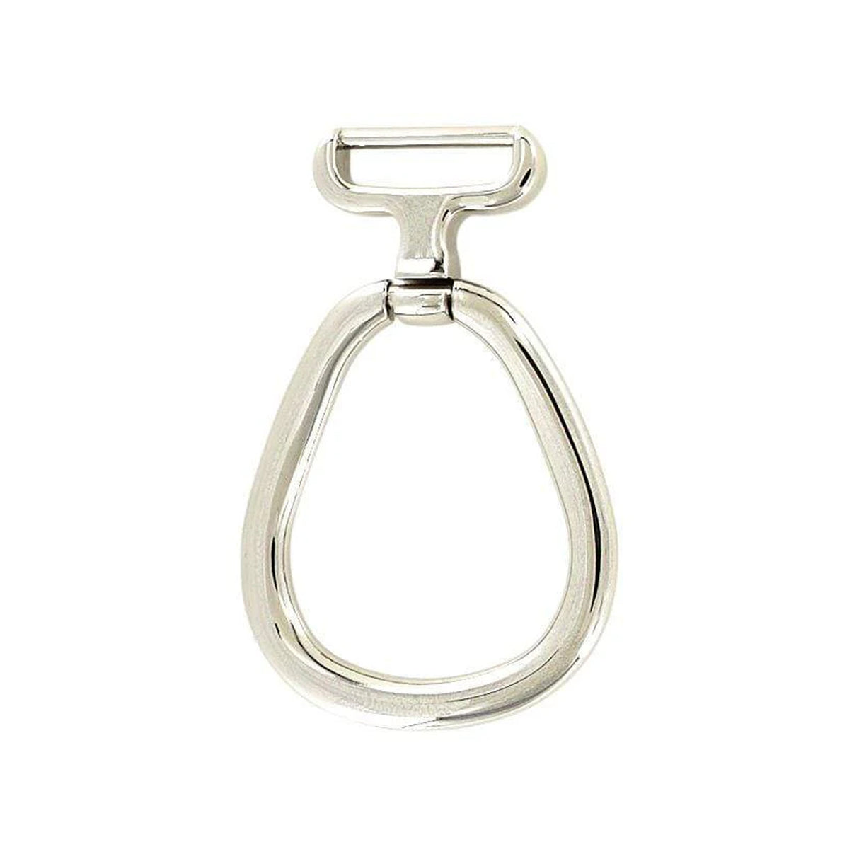 1" Shiny Nickel, Horseshoe Handle Loop, Zinc Alloy