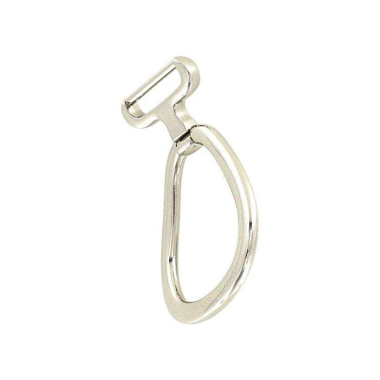 1" Shiny Nickel, Horseshoe Handle Loop, Zinc Alloy