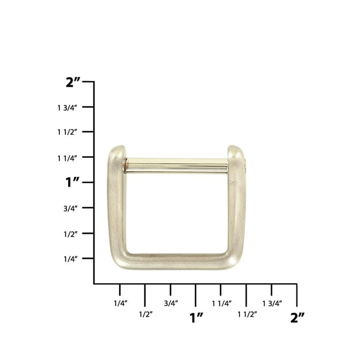 1" Shiny Nickel, Handle Loop with Screw-In Pin, Zinc Alloy