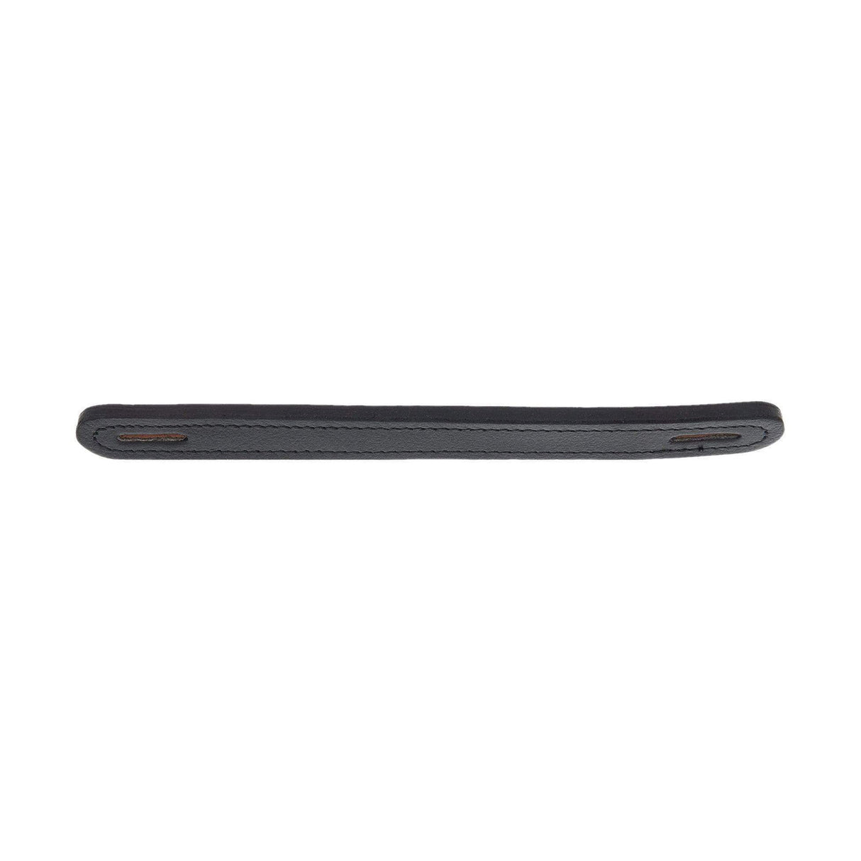 1 1/4" Black, Slotted Round End Trunk Handle, Leather