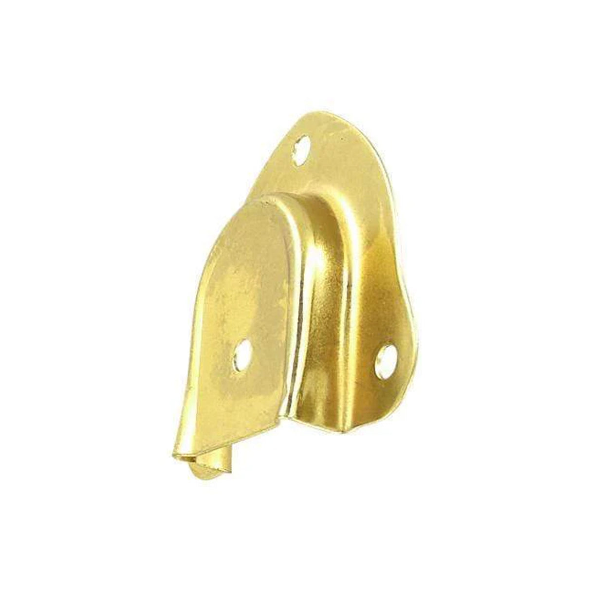 1 1/4" Brass, Smooth Edge Spade Trunk Handle End Cap, Steel