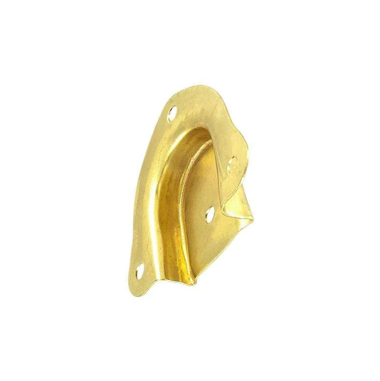 1 1/4" Brass, Smooth Edge Spade Trunk Handle End Cap, Steel