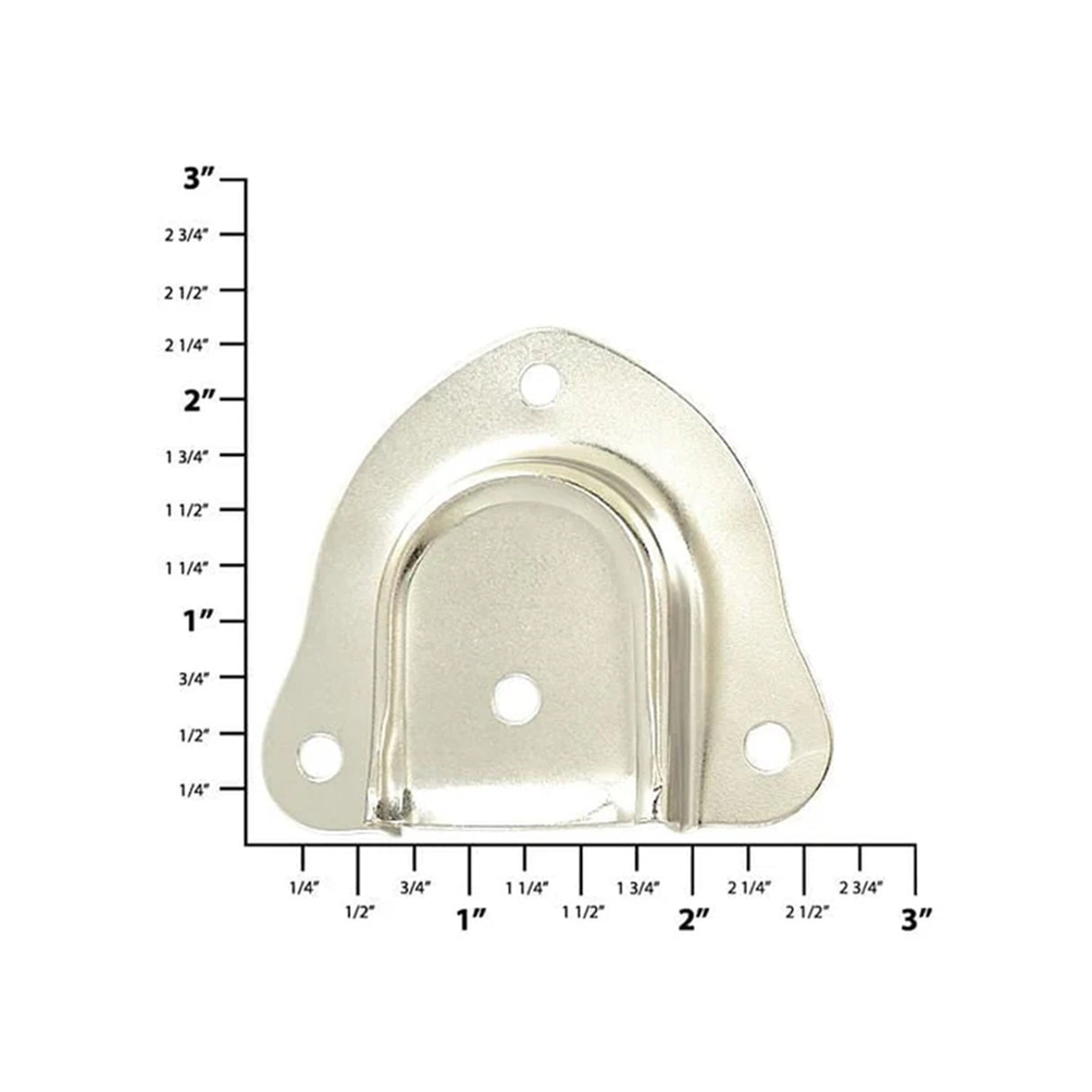 1 1/4" Nickel, Smooth Edge Spade Trunk Handle End Cap, Steel