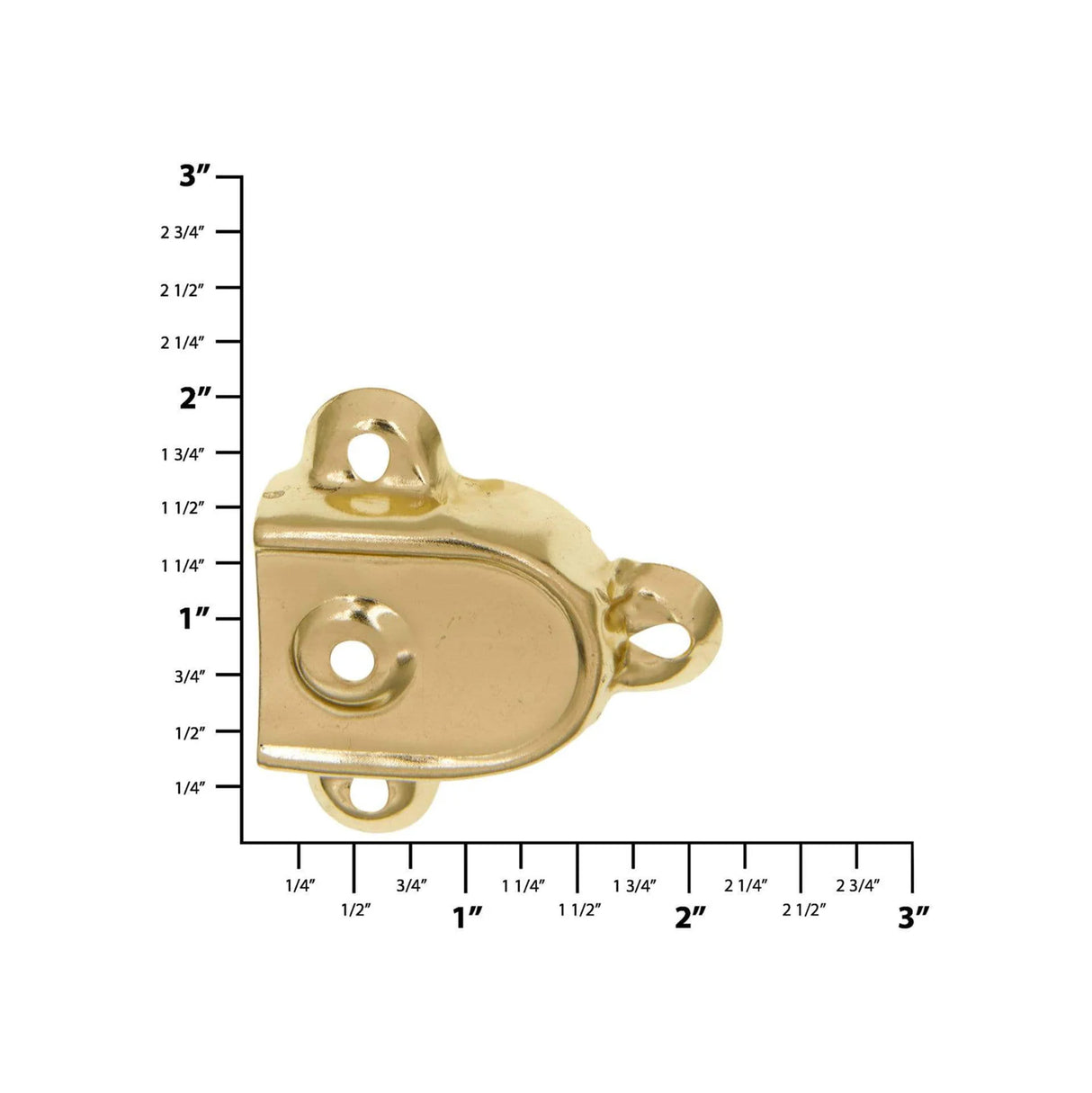 1 1/4" Brass, Rigid Spade Trunk Handle End Cap, Steel