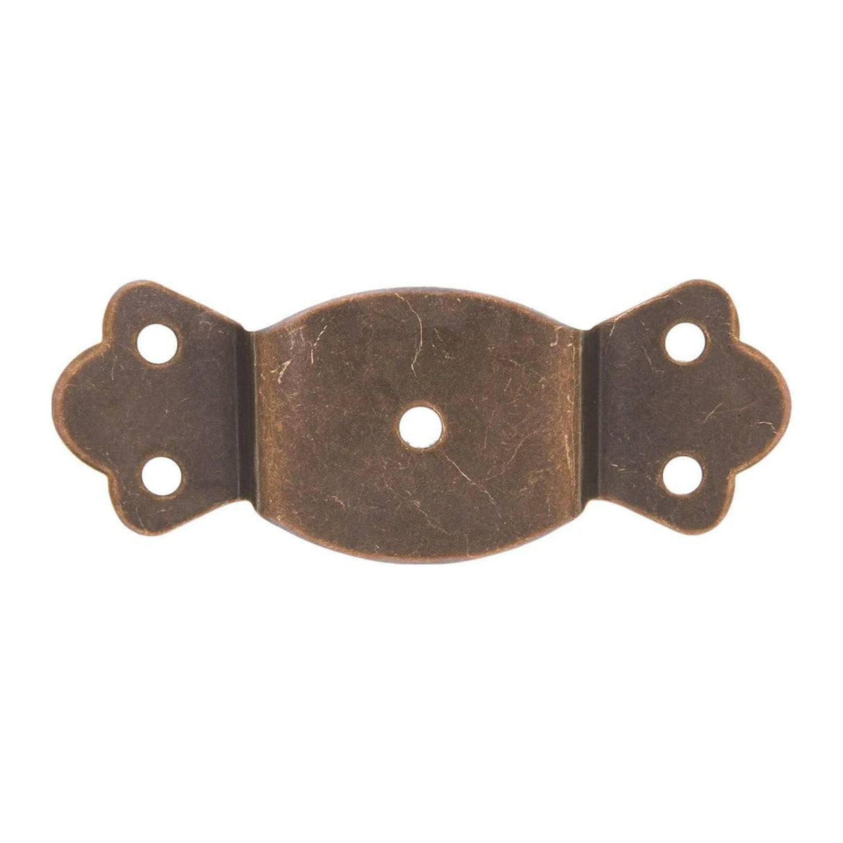 1 1/4" Antique Brass, Round Edge Trunk Handle Loop Holder No Nail, Steel