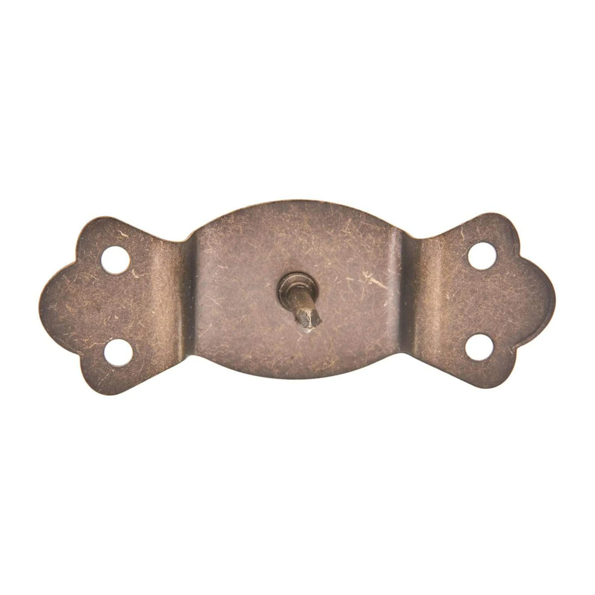 1 1/4" Antique Brass, Round Edge Trunk Handle Loop with Nail, Steel