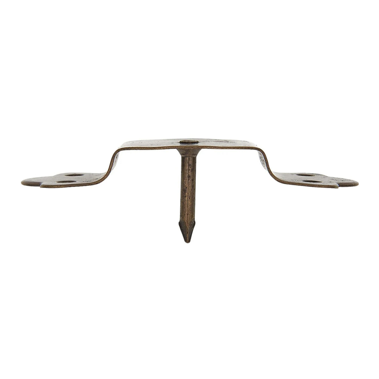 1 1/4" Antique Brass, Round Edge Trunk Handle Loop with Nail, Steel