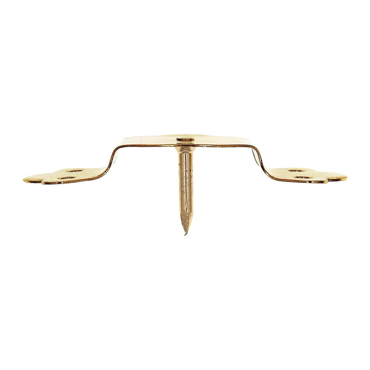 1 1/4" Brass, Round Edge Trunk Handle Loop with Nail, Steel