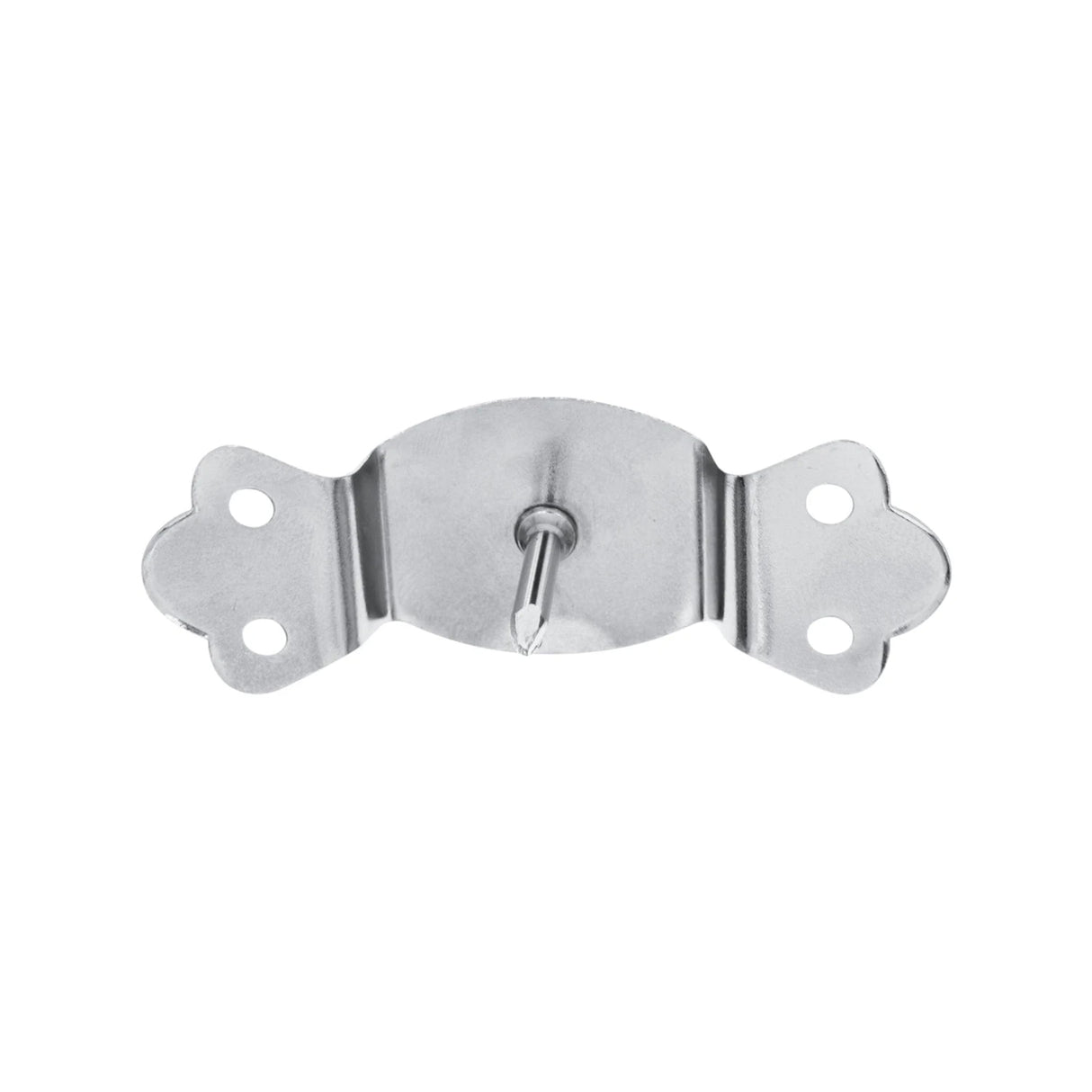 1 1/4" Nickel, Round Edge Trunk Handle Loop with Nail, Steel, #G-17-NP