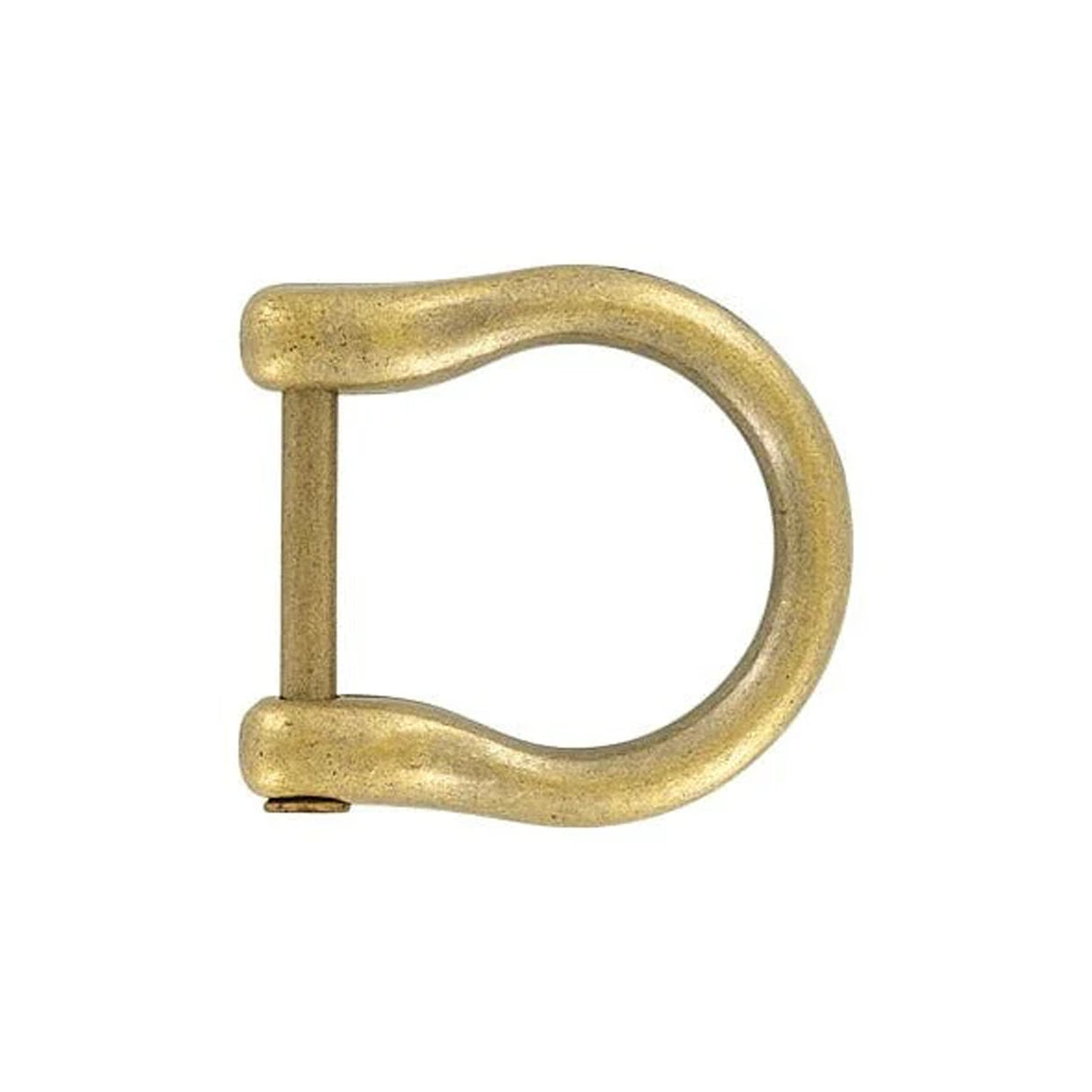 3/4" Antique Brass, Horseshoe Ring with Screw-In Pin, Zinc Alloy