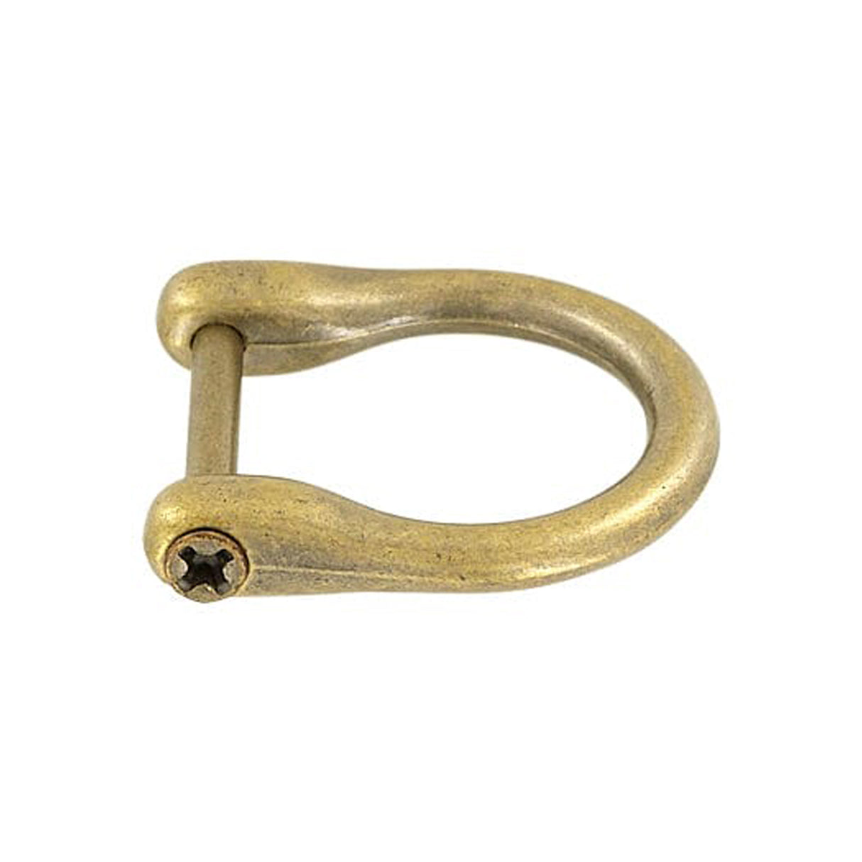 3/4" Antique Brass, Horseshoe Ring with Screw-In Pin, Zinc Alloy