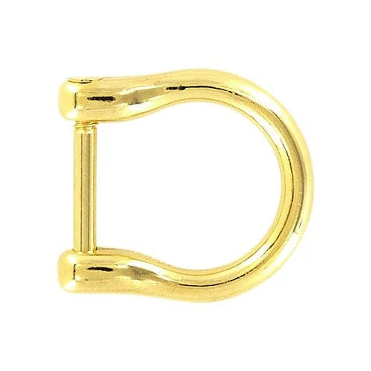 3/4" Gold, Horseshoe Ring with Screw-In Pin, Zinc Alloy