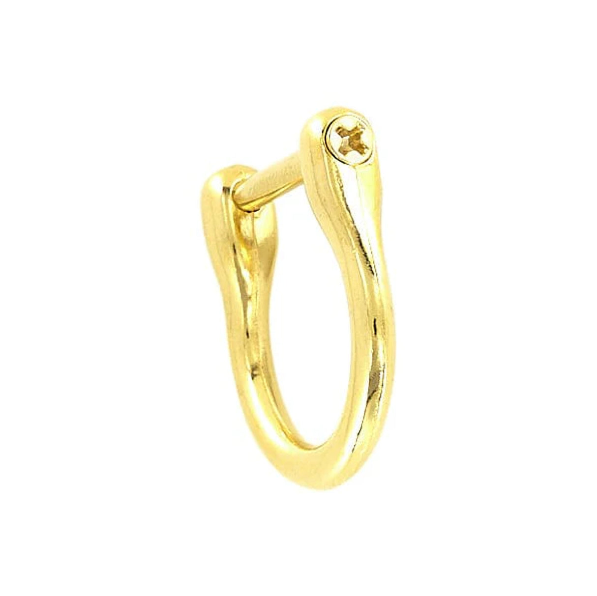 3/4" Gold, Horseshoe Ring with Screw-In Pin, Zinc Alloy