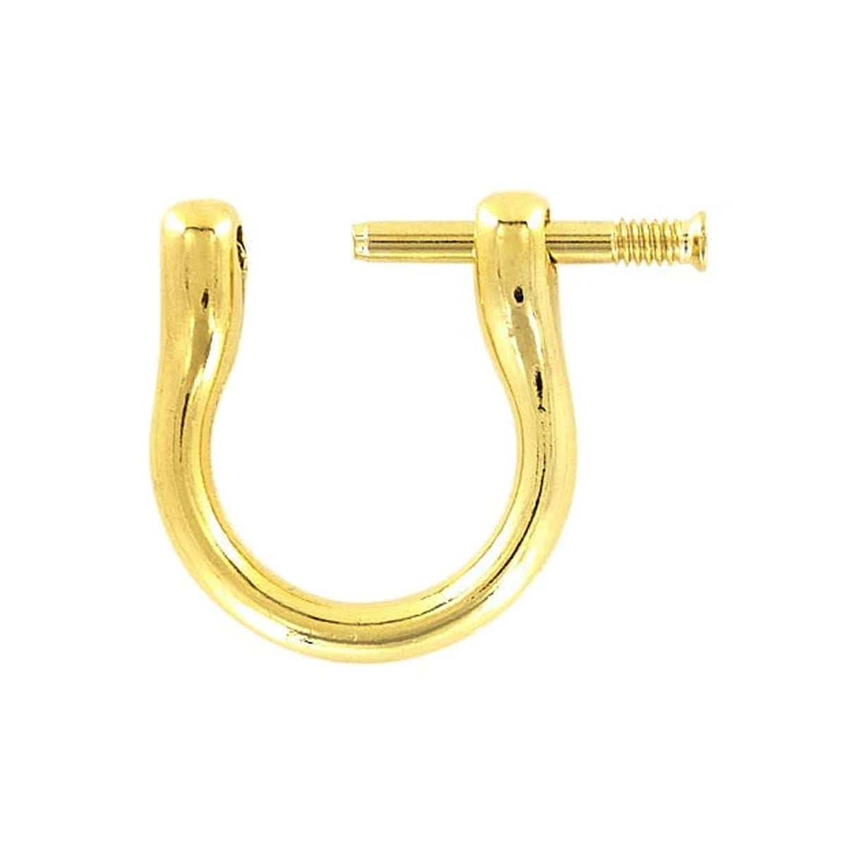 3/4" Gold, Horseshoe Ring with Screw-In Pin, Zinc Alloy