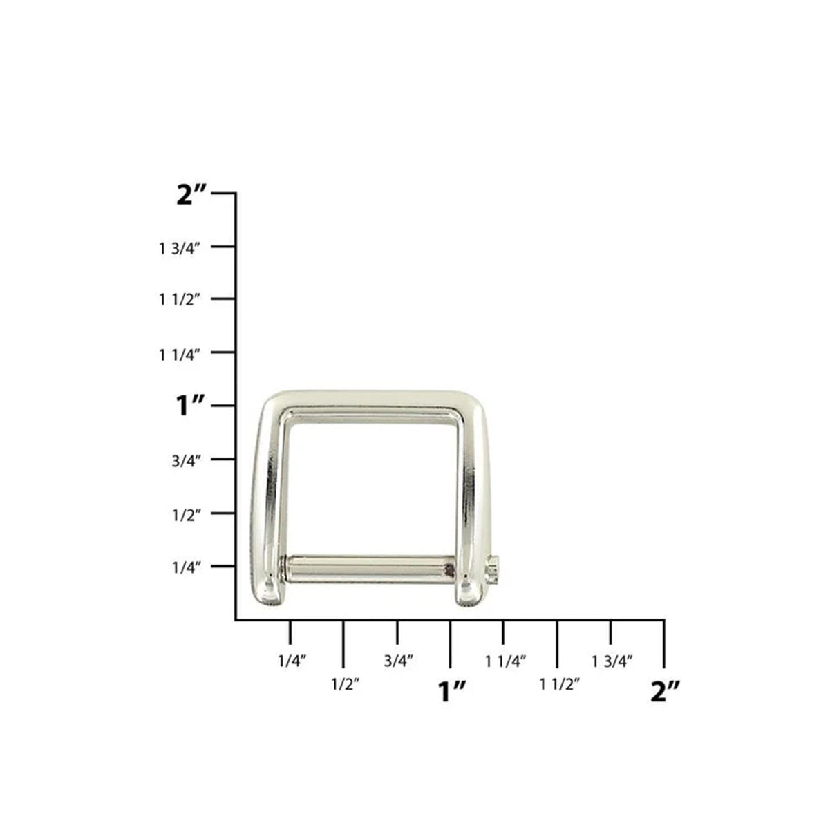 3/4" Nickel, Handle Loop With Screw-In Pin, Zinc Alloy