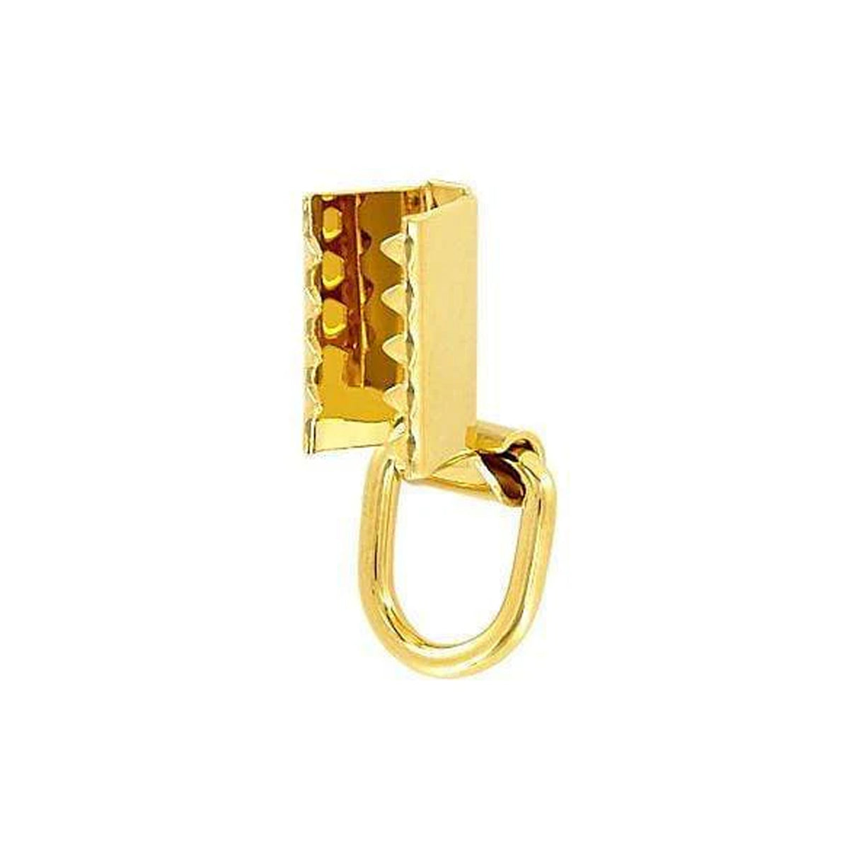 3/8" Gold, Squeeze On Handle Loop, Zinc Alloy