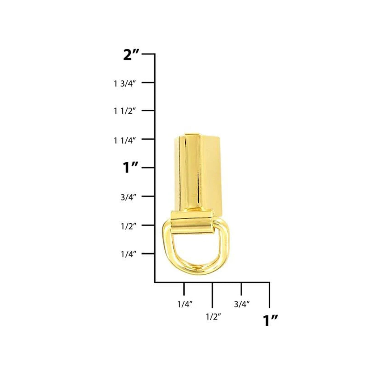 3/8" Gold, Squeeze On Handle Loop, Zinc Alloy