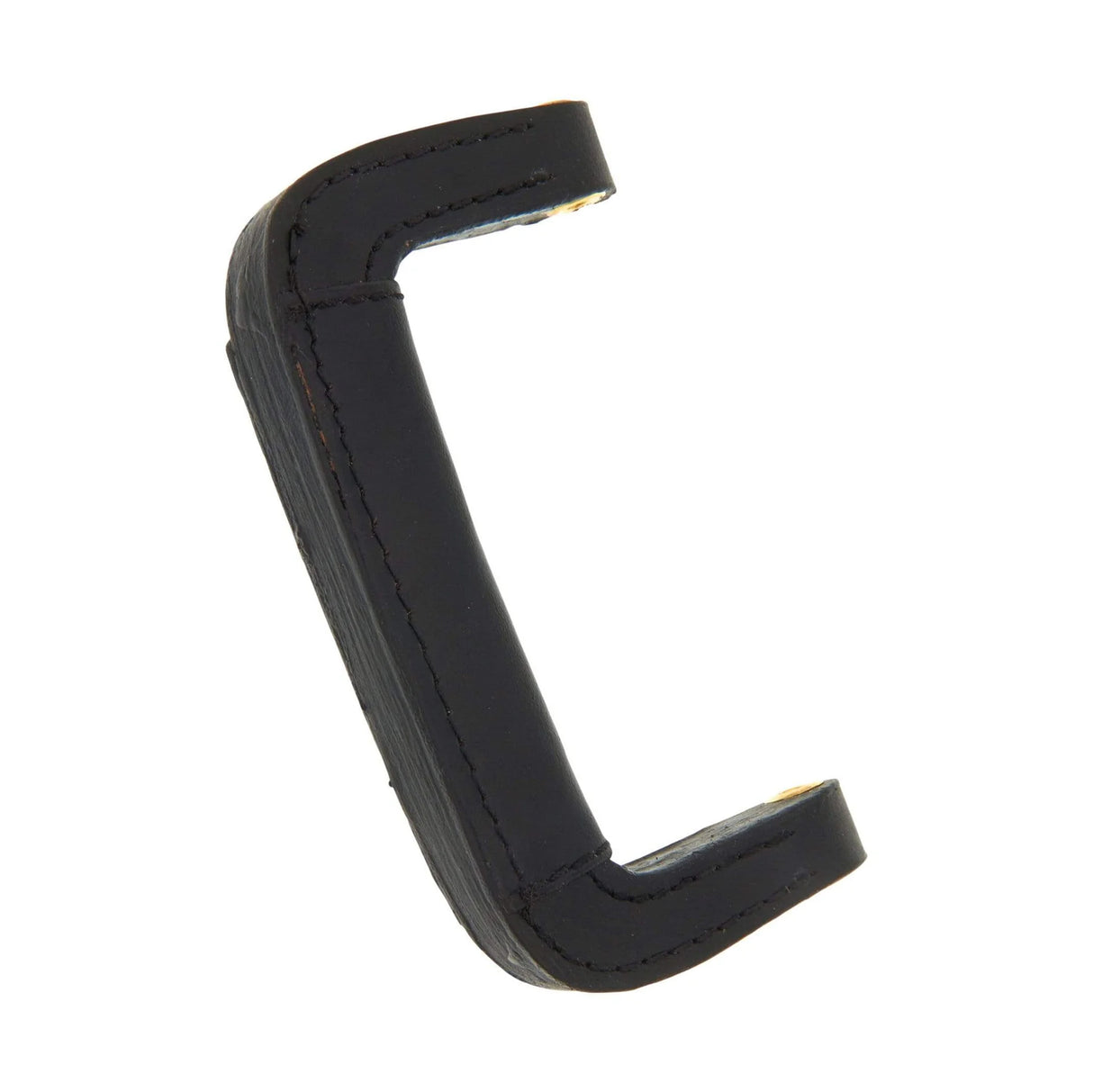 4 1/2" Black, Padded Post Handle, Leather