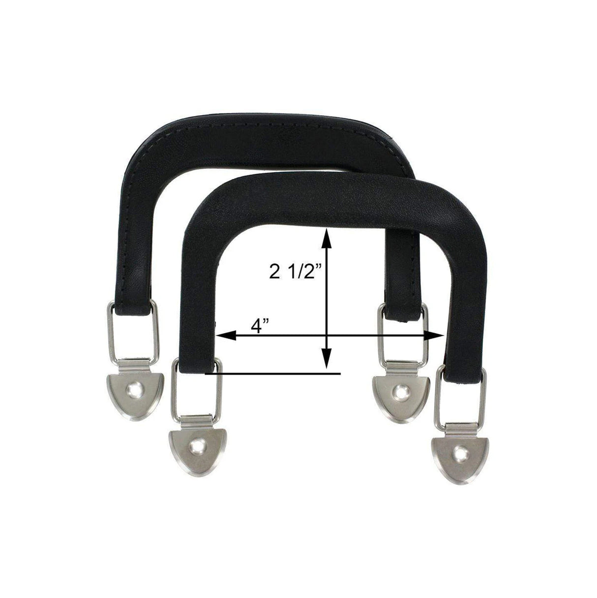 4" Black w/ Nickel, Plastic Double Handle, Zinc Alloy