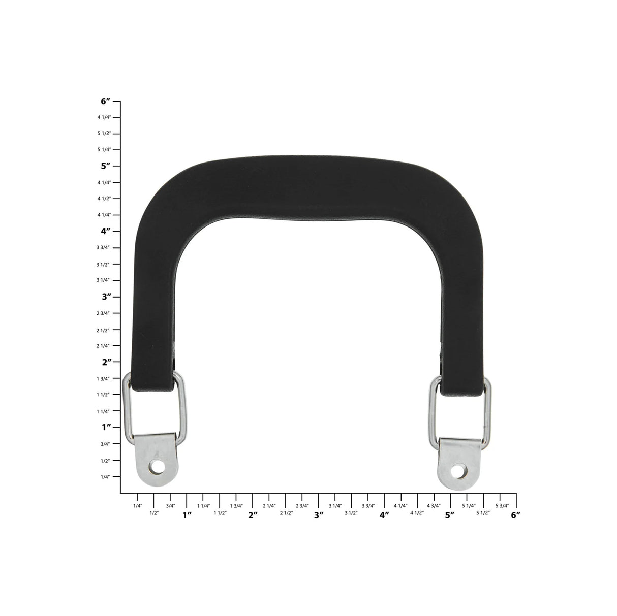 4" Black w/Nickel, Plastic Double Handles, Pair