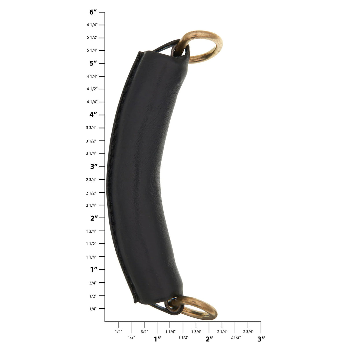 5" Black, Handle with Gold Hardware, Leather