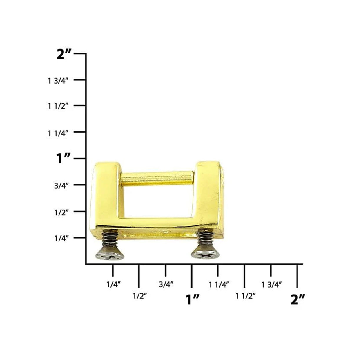 5/8" Brass, Handle Loop, Screw in Bottom, 5/8" Height, Zinc Alloy