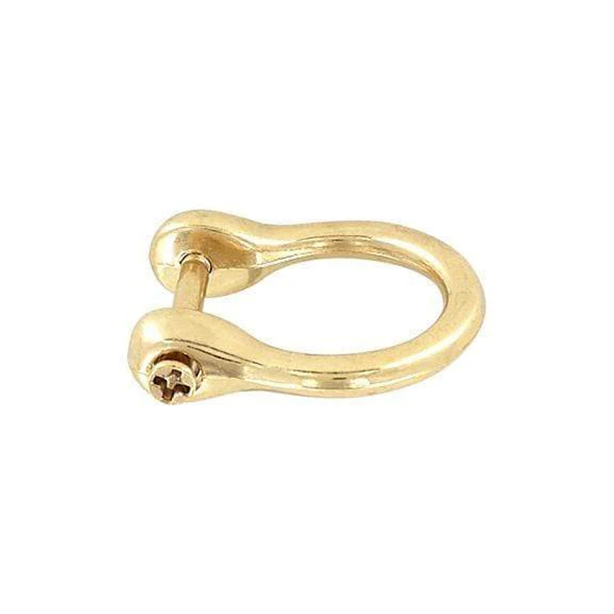 5/8" Gold, Horseshoe Ring with Screw-In Pin, Zinc Alloy