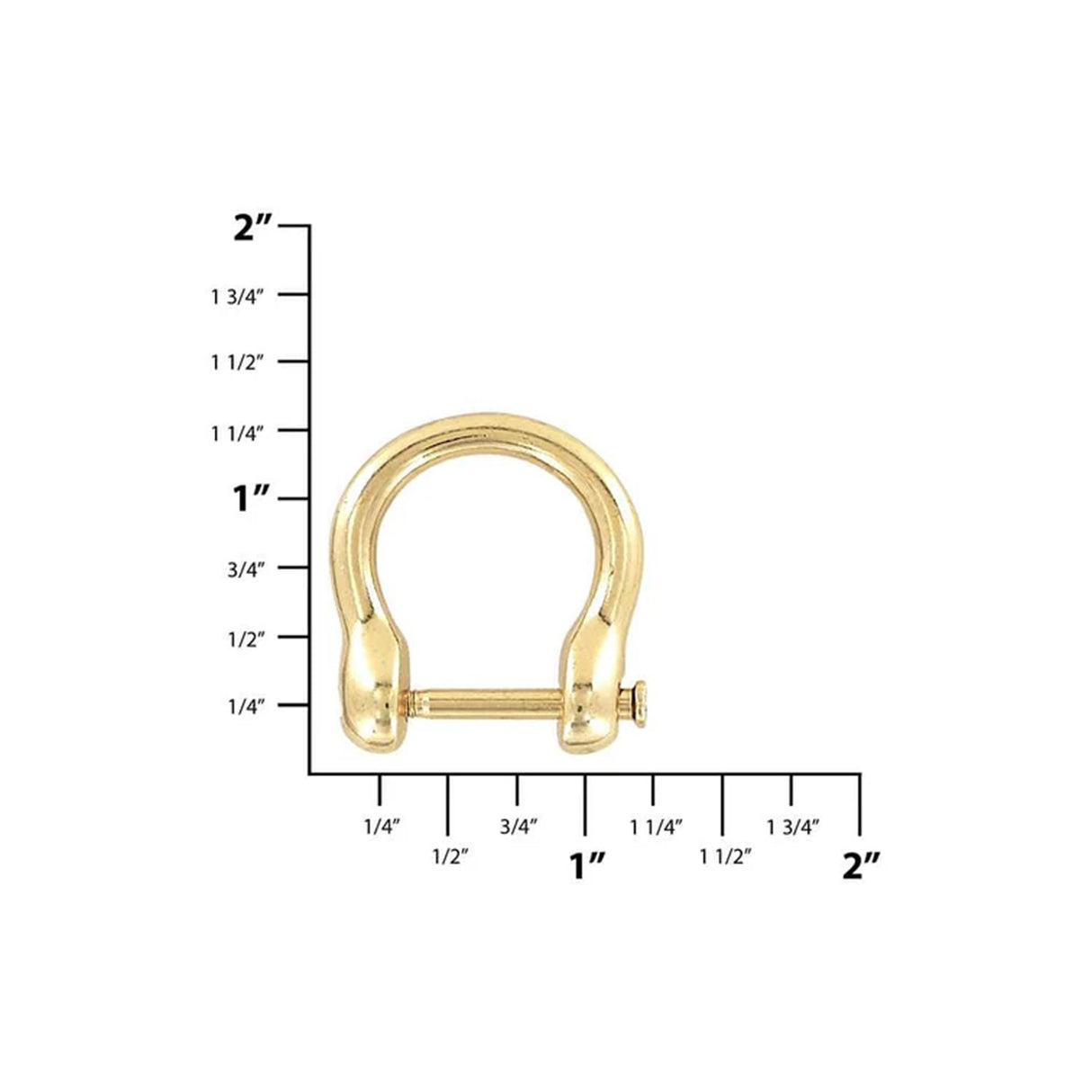 5/8" Gold, Horseshoe Ring with Screw-In Pin, Zinc Alloy