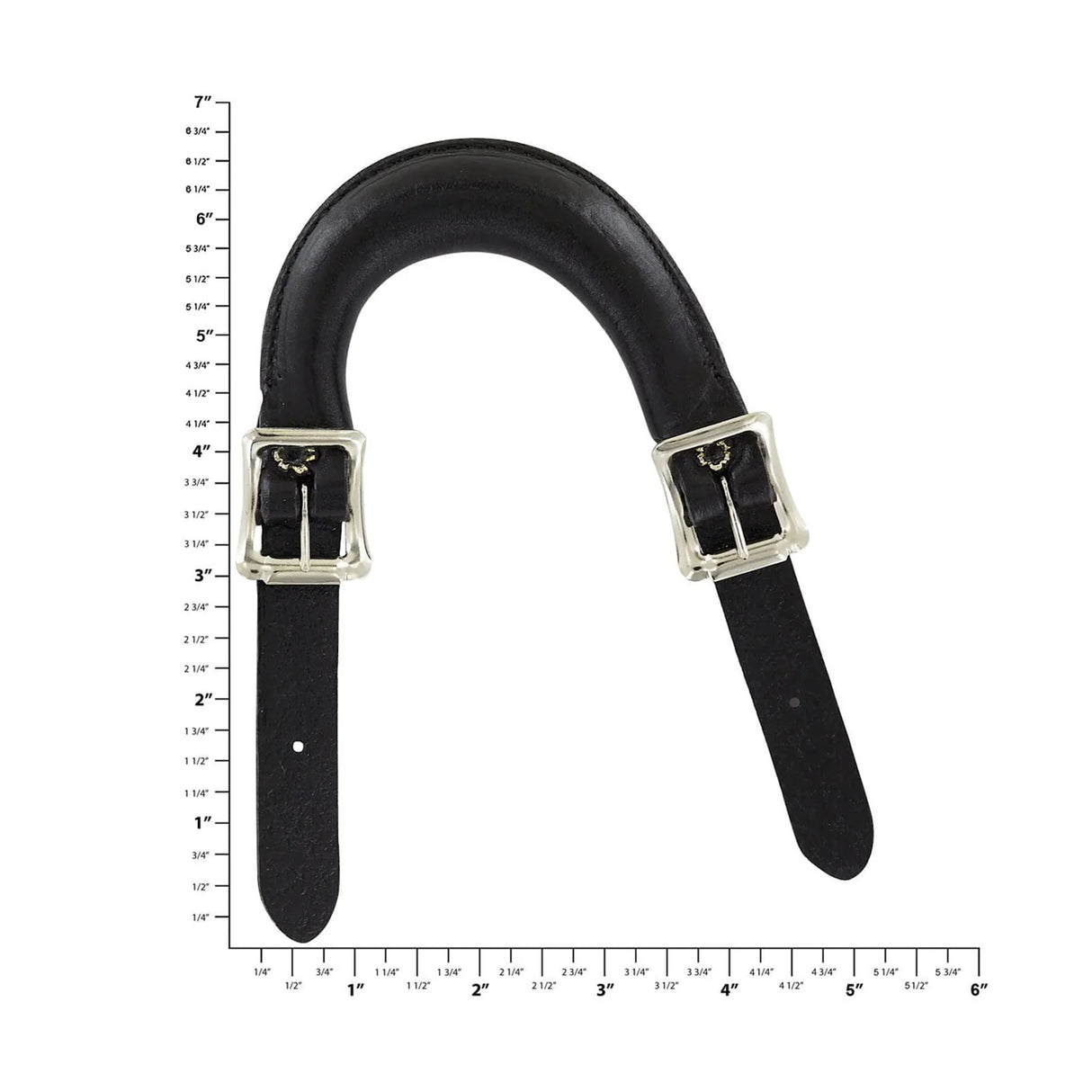 5" Black, Emergency Handle, Leather