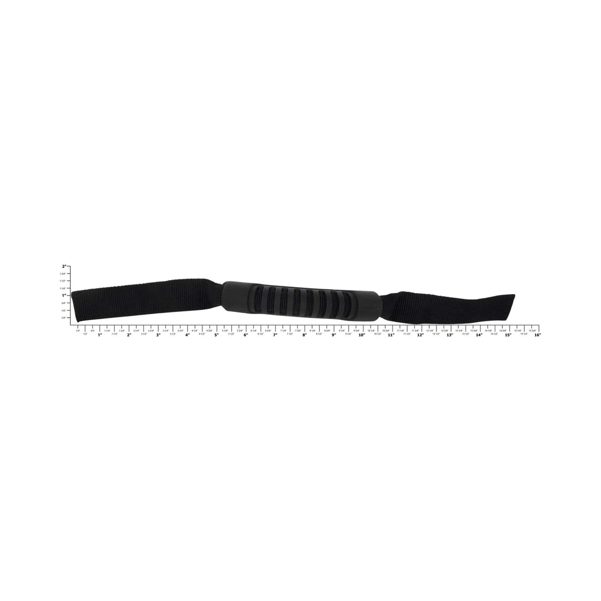 5" Black, Web Handle Over Moulded Sew On, Rubber