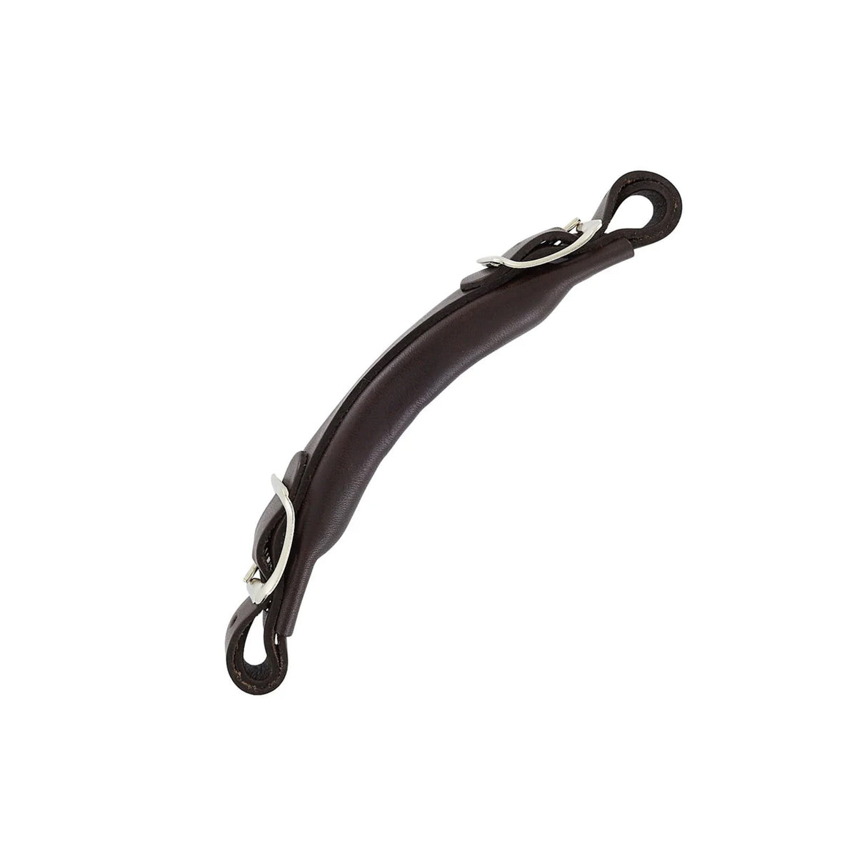 6 1/2" Brown, Emergency Handle with Nickel Hardware, Leather