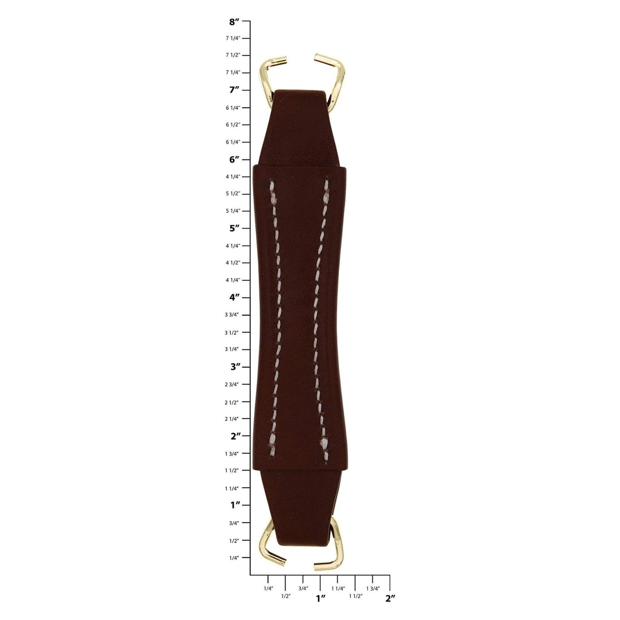 6 1/2" Brown, Handle, Leather