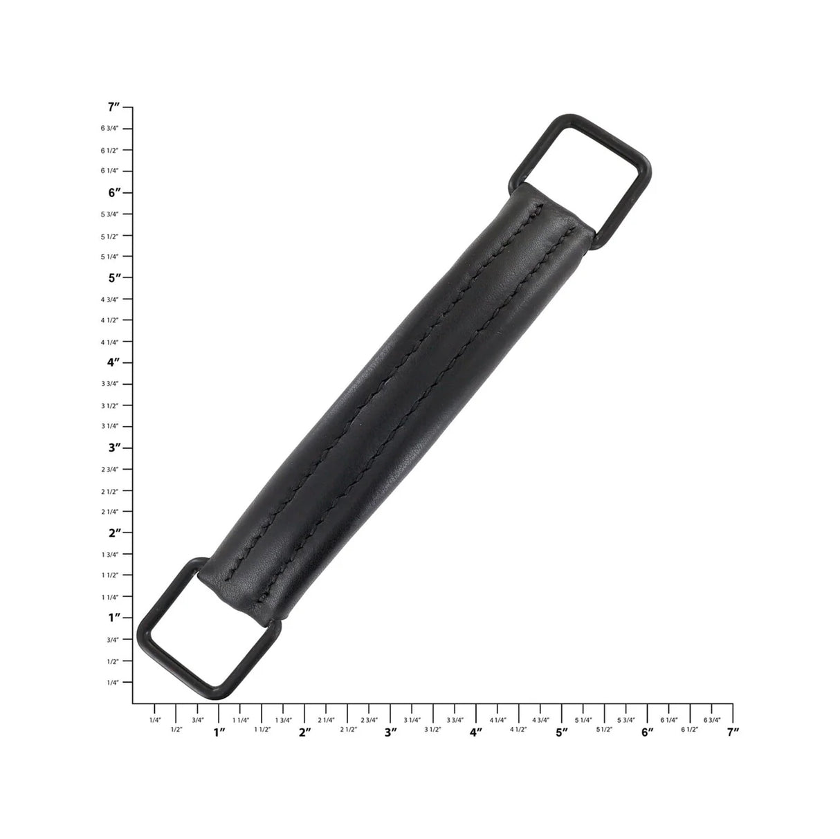 6" Black, Handle, Leather