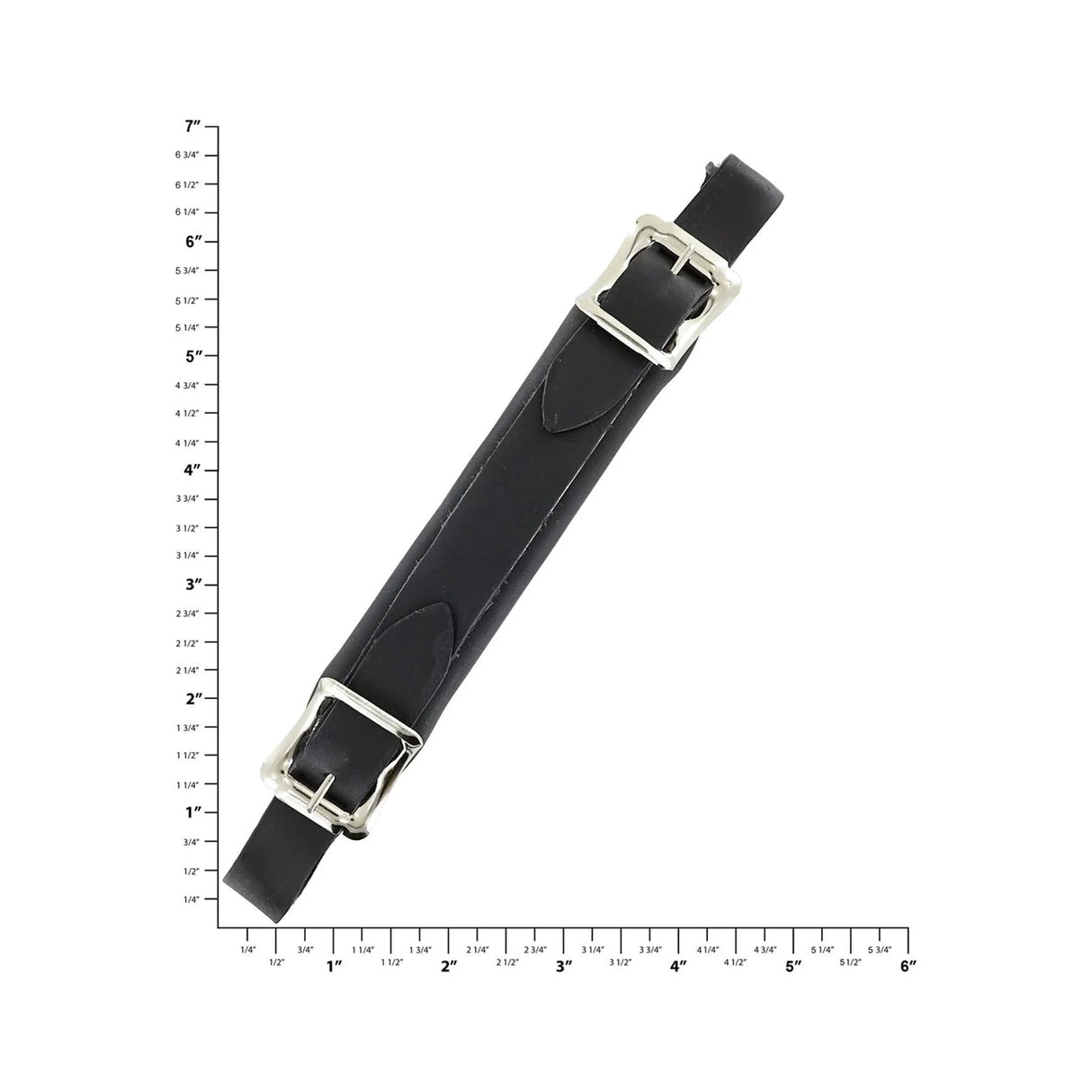 7 1/2" Black, Emergency Handle, Leather (Steel re-enforced)