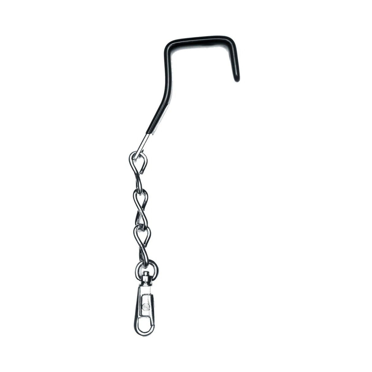 9" Nickel, Garment Bag Hook, Steel with Rubber Tip