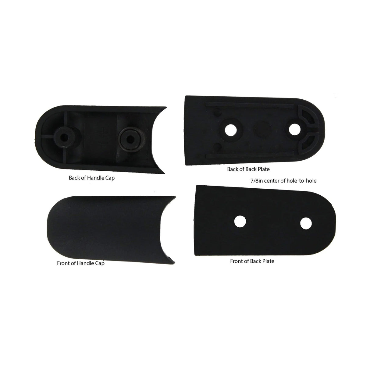 Black, Samsonite Handle Loop/Cap Set, Plastic