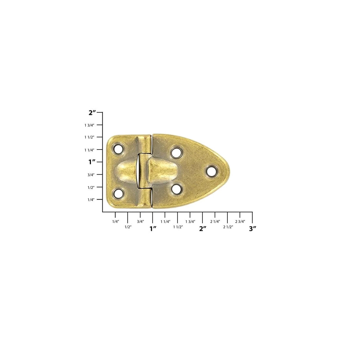1 1/2" Antique Brass, Stop Hinge, Zinc Alloy