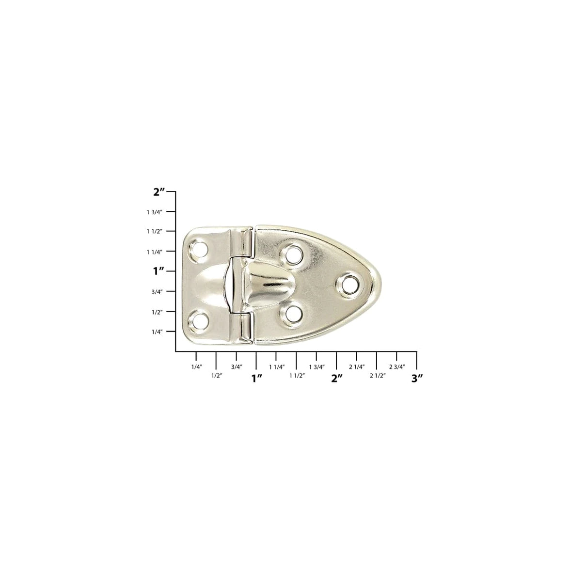 1 1/2" Nickel, Stop Hinge, Zinc Alloy