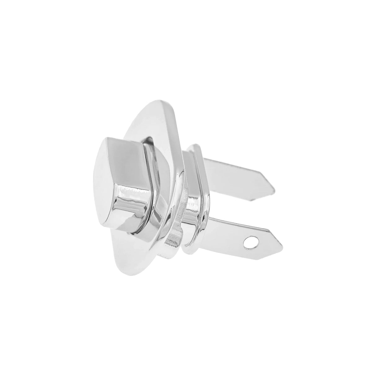 1 1/2" Nickel, Oval Turn Lock, Zinc Alloy