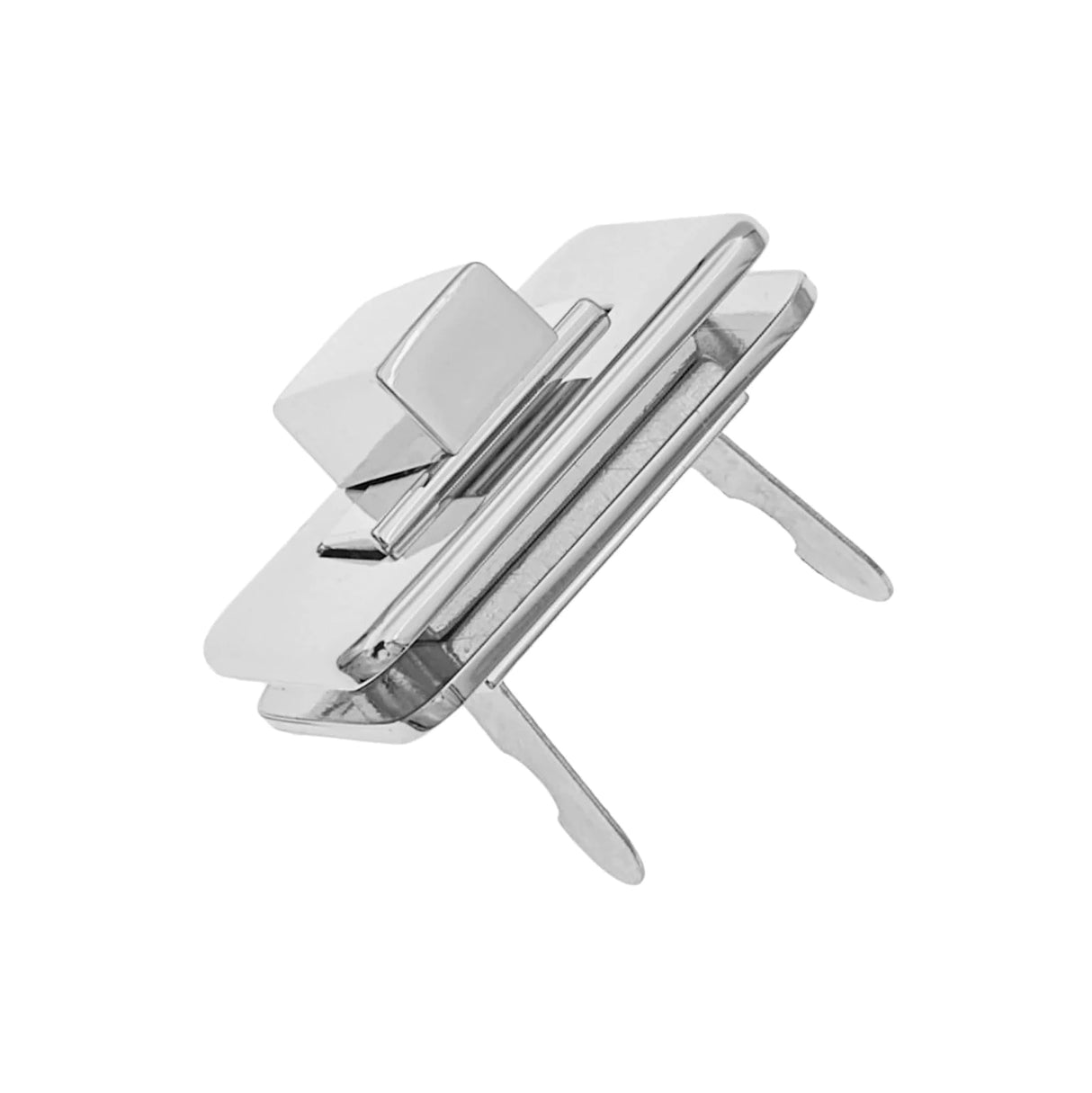 1 1/2" Nickel, Rectangular Turn Lock, Zinc Alloy