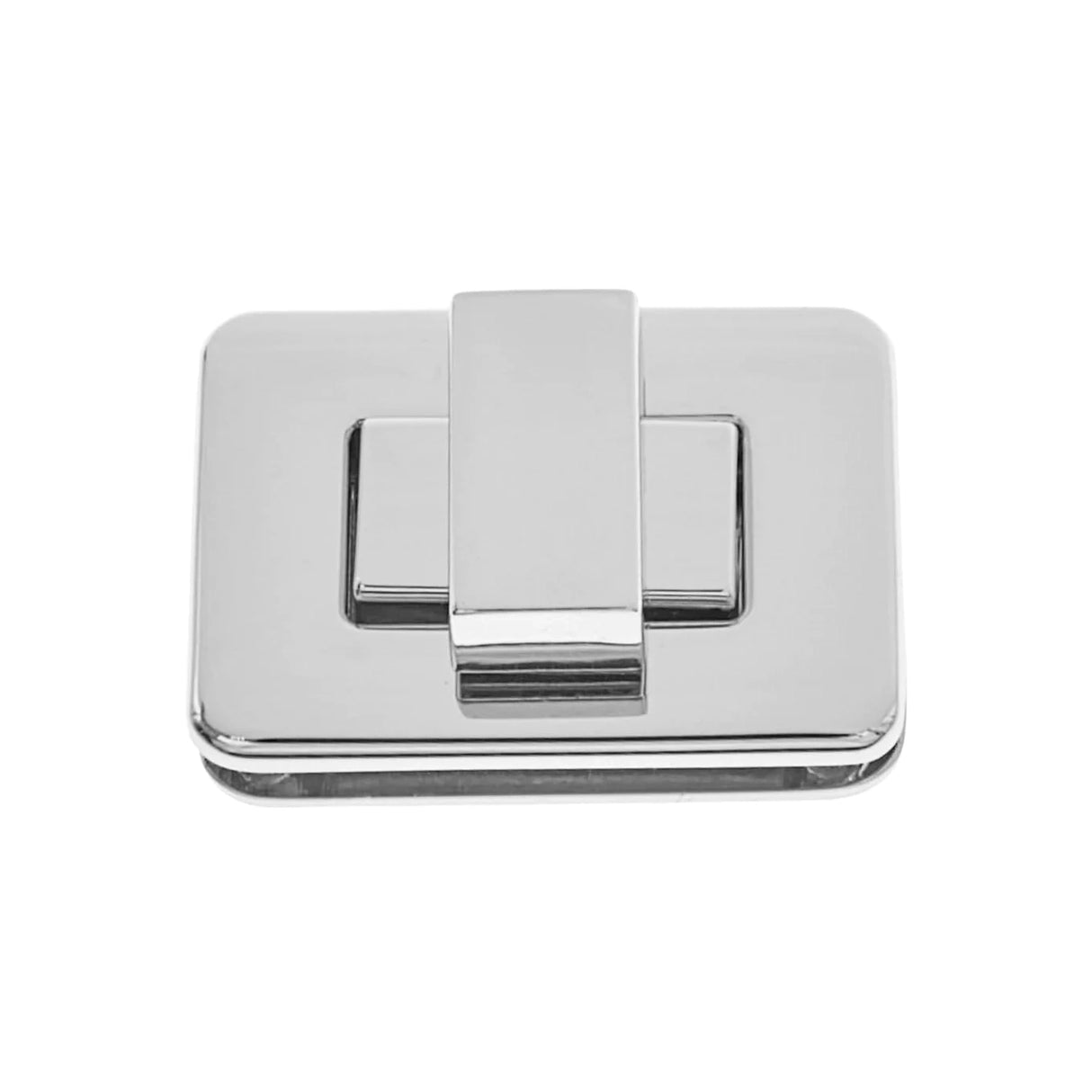 1 1/2" Nickel, Rectangular Turn Lock, Zinc Alloy
