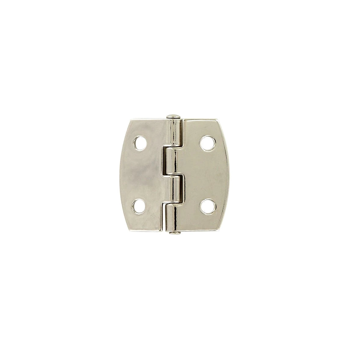 1 1/2" Shiny Nickel, Box/Case Plated Hinge, Zinc Alloy